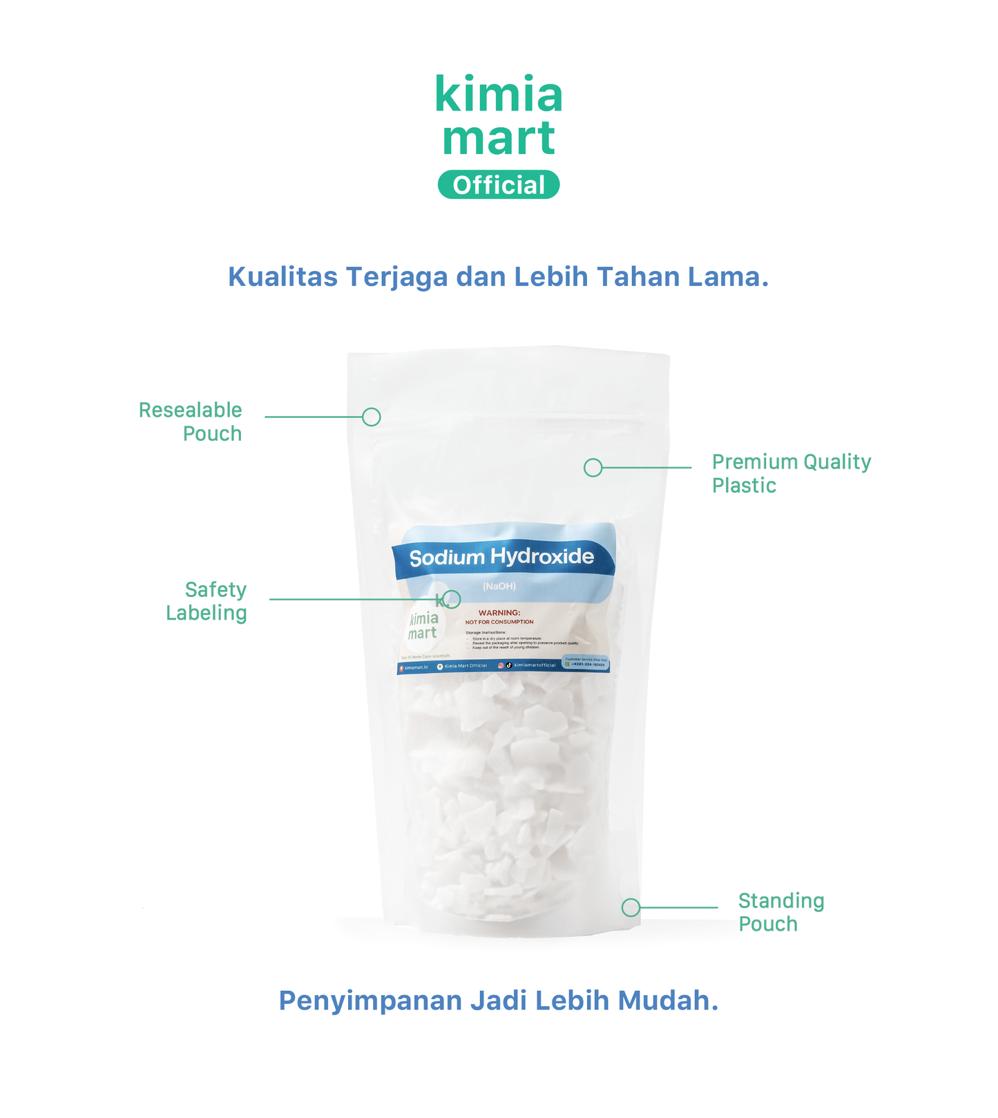 Soda Api / Caustic Soda NaOH 500g